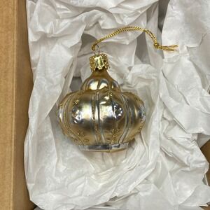 Gold Silver Glass Ornament Holiday Christmas Tree Decoration Elegant‎ 2.5" NEW